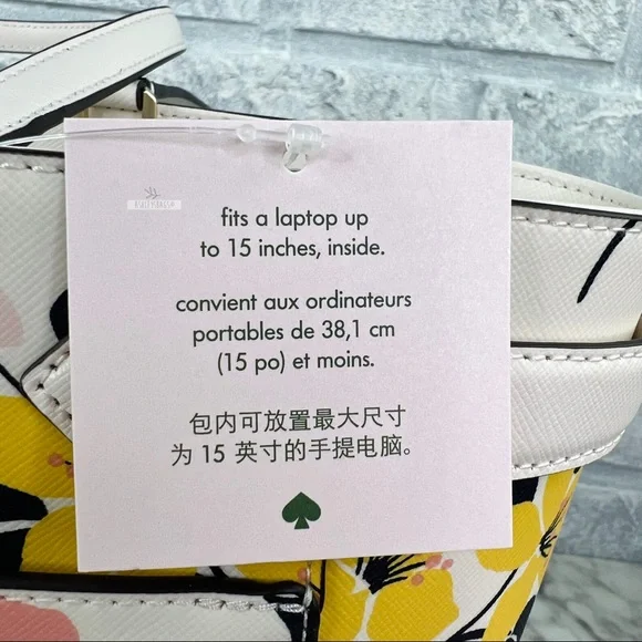 Kate Spade Lily Blooms Large Laptop Tote Shoulder Bag - Picture 11 of 11